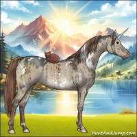 Horse Color:White Spotted Liver Red Dun Ice Brindle