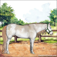 Horse Color:White Spotted Liver Red Dun Splash 