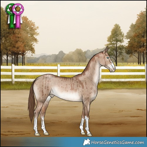 Horse Color:Brown Pearl Dun Brindle 