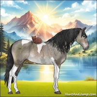 Horse Color:Brown Ice Dun Sabino Tobiano 