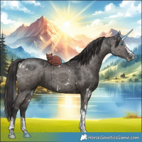 Horse Color:White Spotted Smoky Grullo Splash Tobiano Brindle 