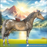 Horse Color:White Spotted Silver Buckskin Dun Tobiano 