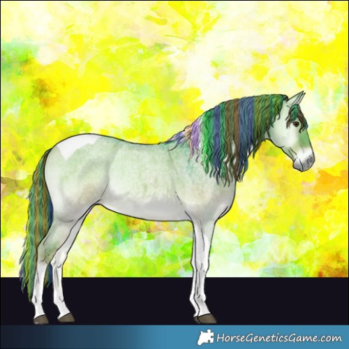 Horse Color:Painted Watercolor Liver Red Dun Roan Onyx Tobiano 