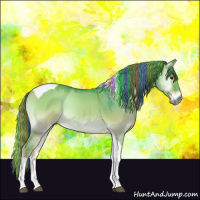 Horse Color:Painted Watercolor Liver Red Dun Roan Onyx Tobiano 