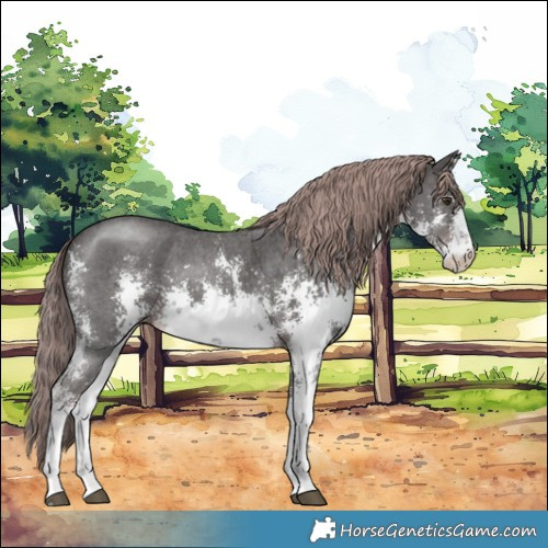 Horse Color:Platinum White Spotted Liver Chestnut Sabino 