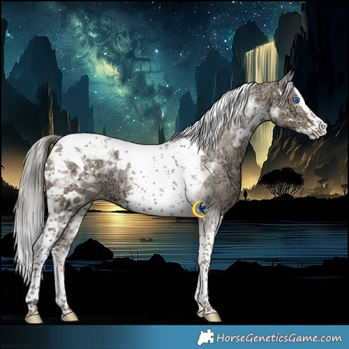 Horse Color:White Spotted Liver Red Dun Ice Mushroom Splash Tobiano