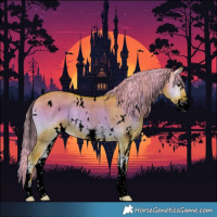 Horse Color:Void Watercolor Plaid  White Spotted Liver Red Dun Onyx Sabino Rabicano 