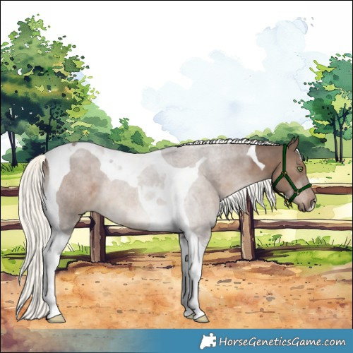 Horse Color:Liver Red Dun Mushroom Tobiano 