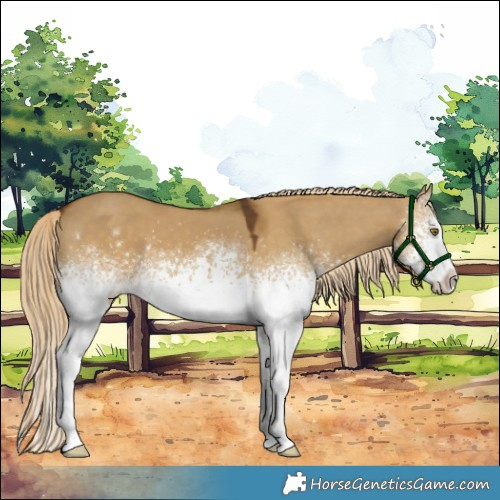 Horse Color:White Spotted Chocolate Palomino Dun 