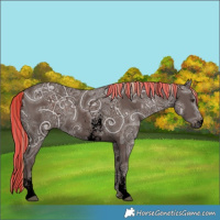 Horse Color:Void Painted Liver Chestnut Ice Sabino