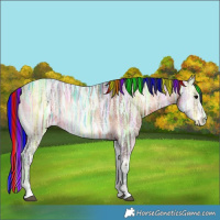 Horse Color:Painted Bay Ice Onyx Frame 
