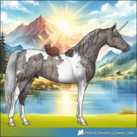 Horse Color:Platinum Silver Brown Dun Tobiano Brindle 