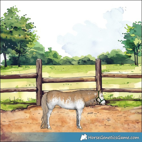 Horse Color:White Spotted Chocolate Palomino Dun Sabino Rabicano