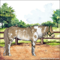 Horse Color:White Spotted Chocolate Palomino Dun Rabicano 