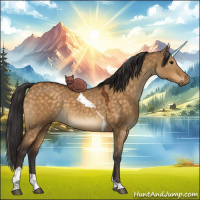 Horse Color:Buckskin Dun Tobiano