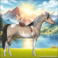 Horse Color:Brown Dun Tobiano