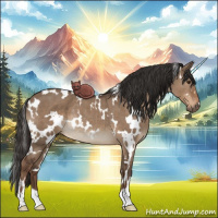 Horse Color:White Spotted Liver Red Dun Rabicano 