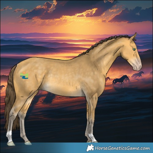 Horse Color:Amber Cream Champagne Rabicano 