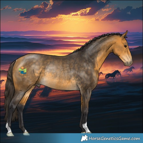 Horse Color:Buckskin Rabicano 