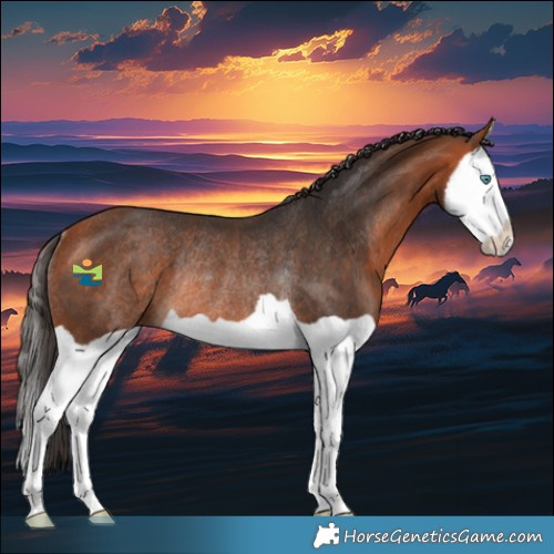 Horse Color:Bay Splash Rabicano 
