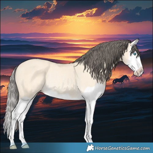 Horse Color:Amber Cream Champagne Splash Rabicano 