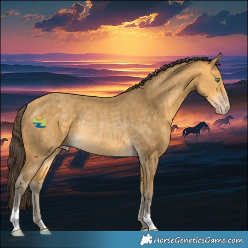 Horse Color:Amber Cream Champagne Rabicano 