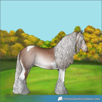 Horse Color:Gray Silver Black Pearl Tobiano 