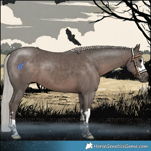 Horse Color:Silver Black 