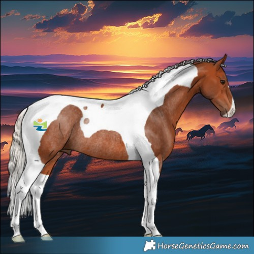 Horse Color:Silver Bay Tobiano Rabicano 