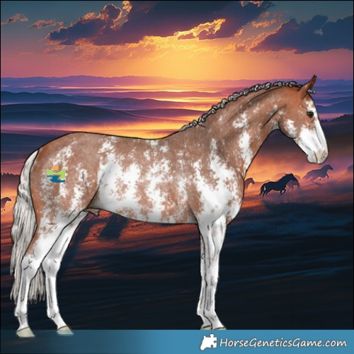 Horse Color:Silver Bay Sabino Rabicano 
