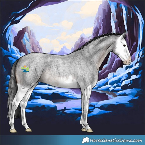 Horse Color:White Spotted Brown Roan Splash 