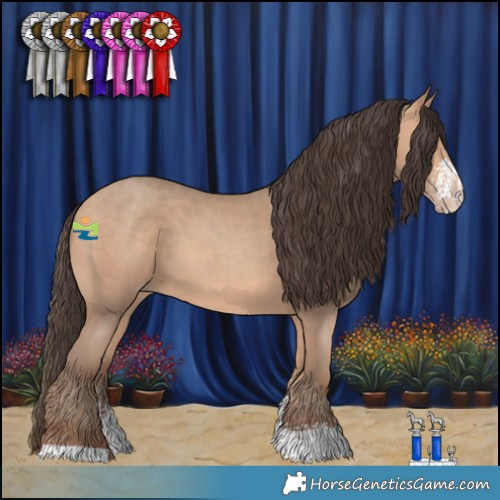 Horse Color:Amber Champagne Sabino 