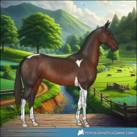Horse Color:Liver Chestnut Tobiano 
