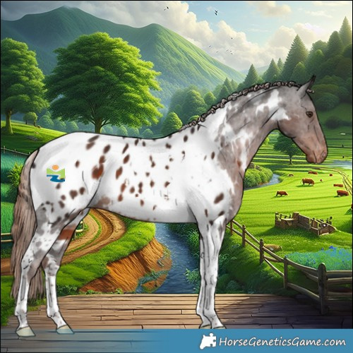 Horse Color:White Spotted Liver Chestnut Tobiano Appaloosa 