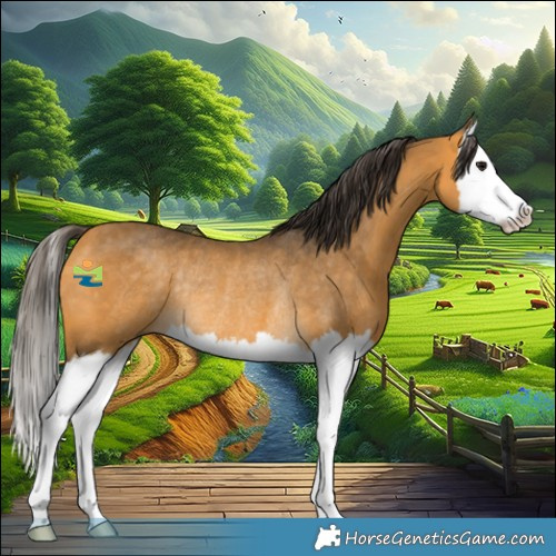Horse Color:Buckskin Splash Rabicano 
