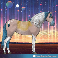 Horse Color:Watercolor Grullo Tobiano 