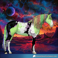 Horse Color:Painted Watercolor Chestnut Tobiano