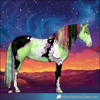 Horse Color:Painted Watercolor Chestnut Tobiano 