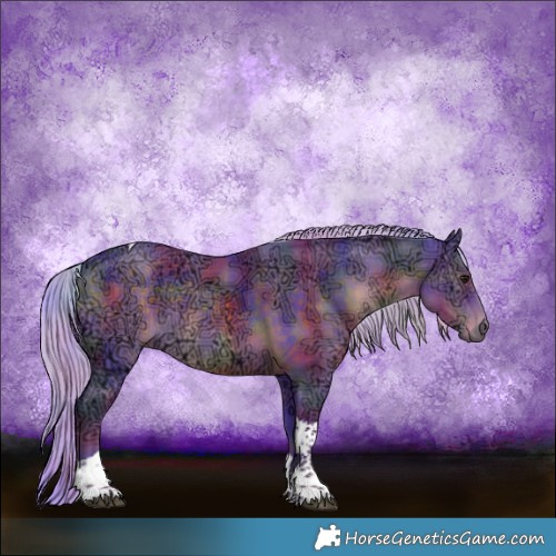 Horse Color:Nacre Watercolor Silver Brown Ice Tobiano Rabicano 