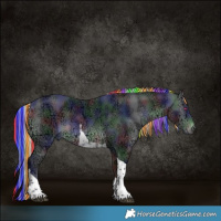 Horse Color:Painted Nacre Silver Brown Chinchilla Ice Tobiano