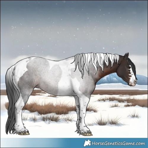 Horse Color:Brown Tobiano Rabicano 