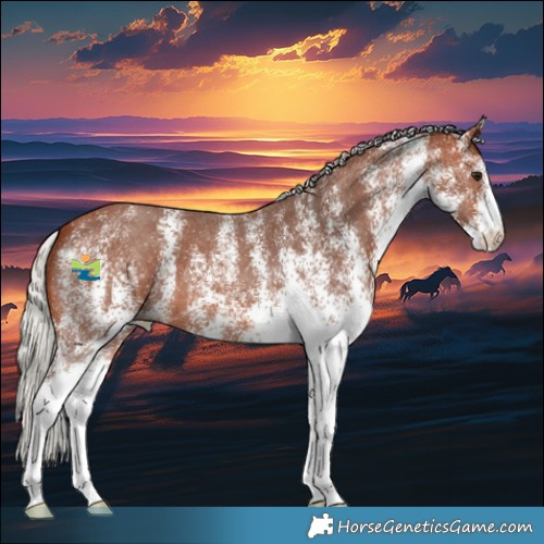 Horse Color:White Spotted Silver Brown 