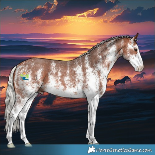 Horse Color:White Spotted Silver Brown 