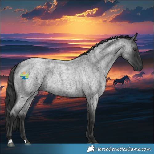 Horse Color:Blue Roan Rabicano 