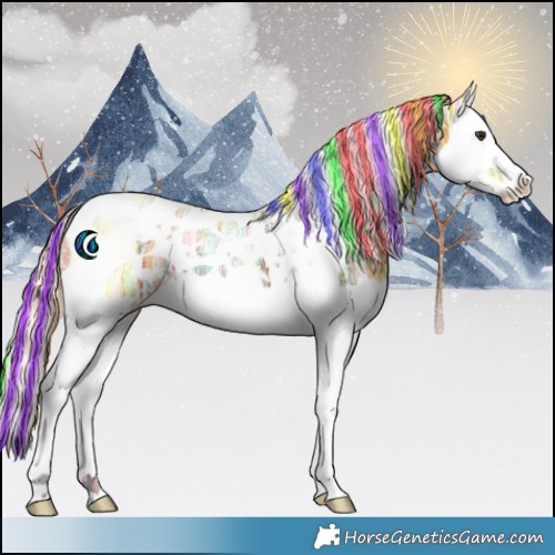 Horse Color:Painted Chocolate Palomino Ice Splash Tobiano 