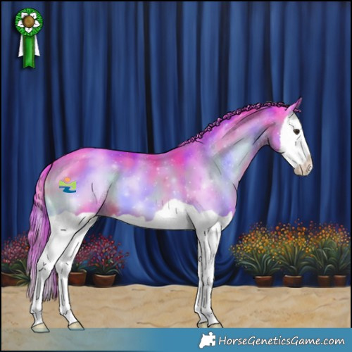 Horse Color:Nacre Watercolor Liver Red Onyx Splash 