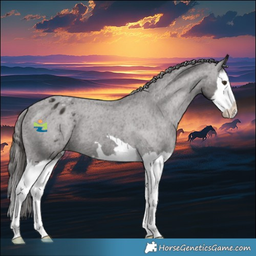 Horse Color:Liver Chestnut Splash Appaloosa 