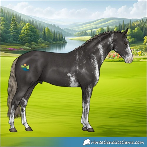 Horse Color:White Spotted Liver Chestnut 