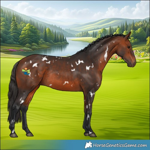 Horse Color:White Spotted Bay Rabicano 