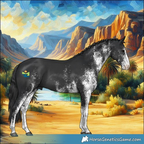 Horse Color:White Spotted Black 